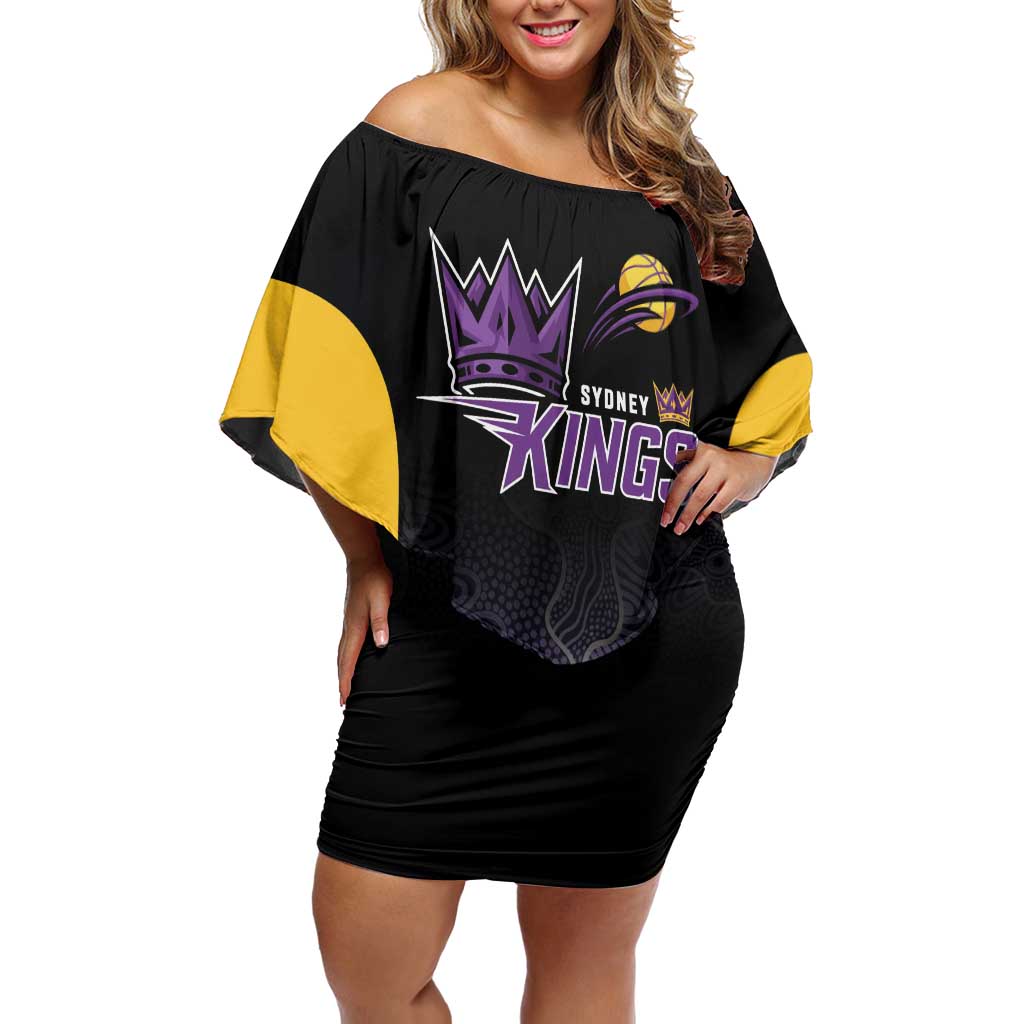 Basketball Custom Sydney Off Shoulder Short Dress Simple Australian Dot Art - Aussie Hoodie