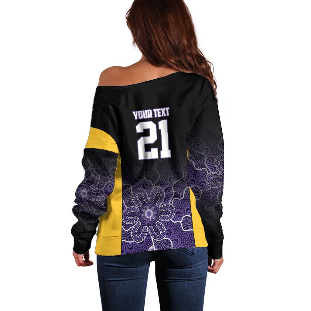 Basketball Custom Sydney Off Shoulder Sweater Simple Australian Dot Art - Aussie Hoodie