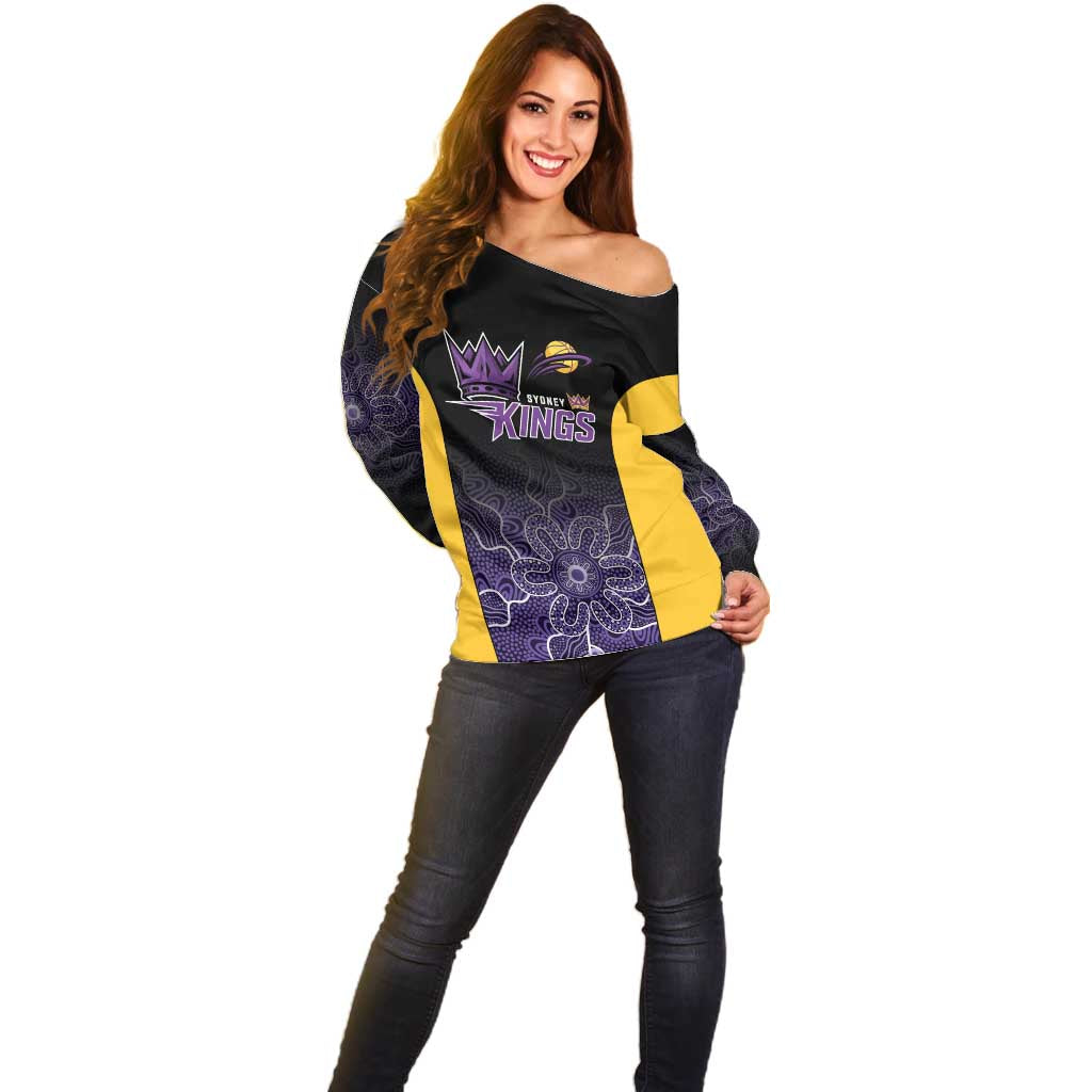 Basketball Custom Sydney Off Shoulder Sweater Simple Australian Dot Art - Aussie Hoodie
