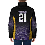 Basketball Custom Sydney Padded Jacket Simple Australian Dot Art - Aussie Hoodie