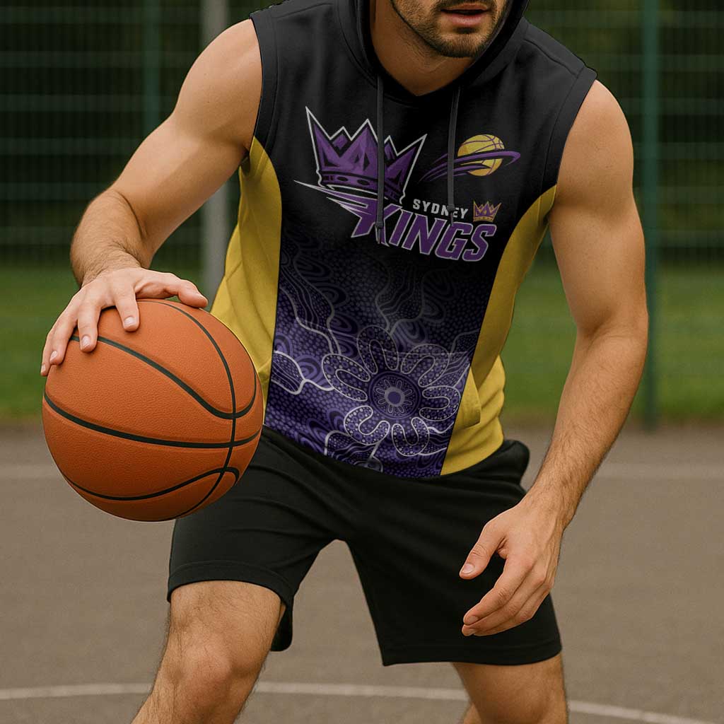 Basketball Custom Sydney Sleeveless Hoodie Simple Australian Dot Art - Aussie Hoodie