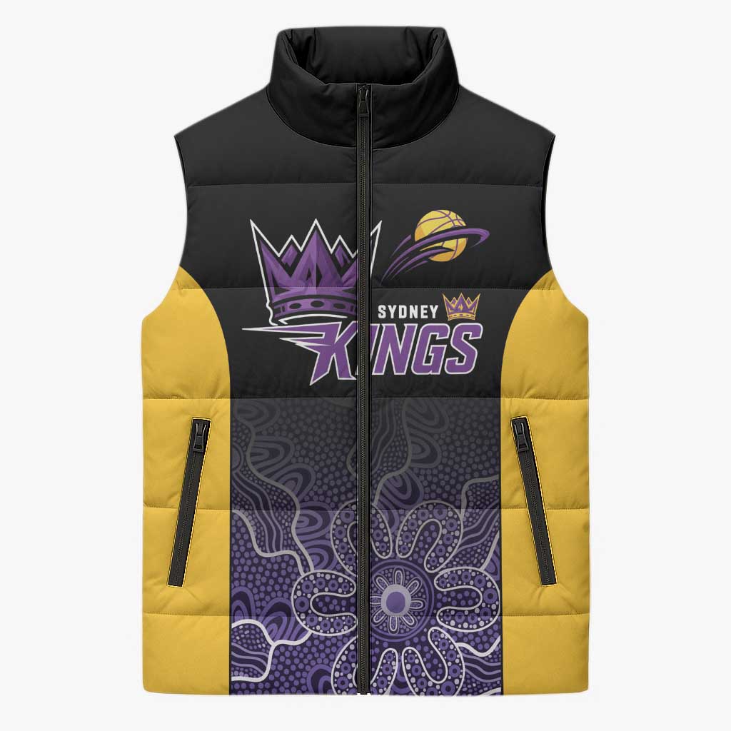 Basketball Custom Sydney Sleeveless Puffer Jacket Simple Australian Dot Art - Aussie Hoodie