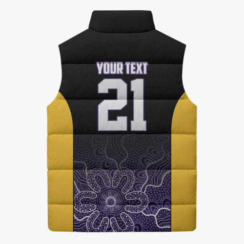 Basketball Custom Sydney Sleeveless Puffer Jacket Simple Australian Dot Art - Aussie Hoodie