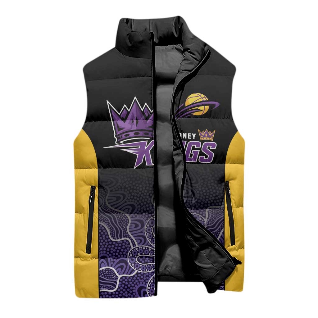 Basketball Custom Sydney Sleeveless Puffer Jacket Simple Australian Dot Art - Aussie Hoodie