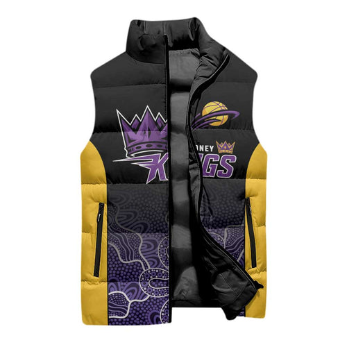 Basketball Custom Sydney Sleeveless Puffer Jacket Simple Australian Dot Art - Aussie Hoodie