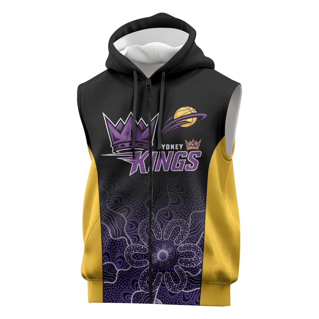 Basketball Custom Sydney Sleeveless Zip Hoodie Simple Australian Dot Art LT9
