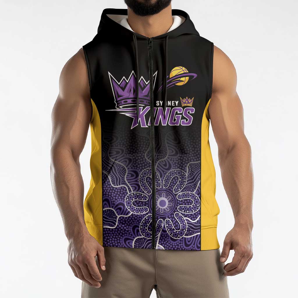Basketball Custom Sydney Sleeveless Zip Hoodie Simple Australian Dot Art LT9