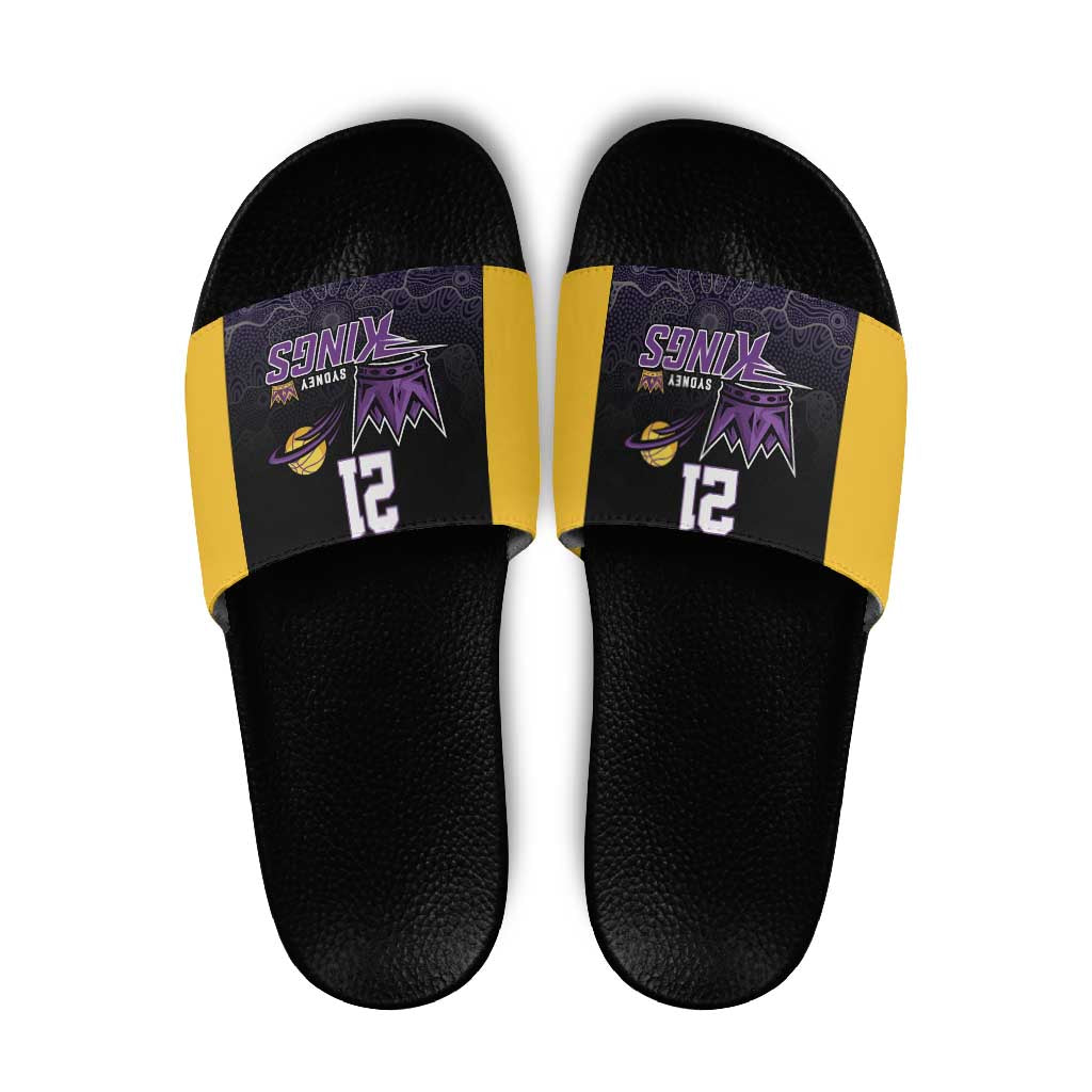 Basketball Custom Sydney Slide Sandals Simple Australian Dot Art - Aussie Hoodie