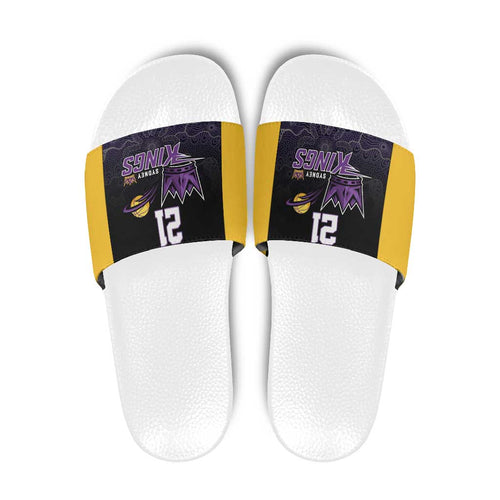Basketball Custom Sydney Slide Sandals Simple Australian Dot Art - Aussie Hoodie