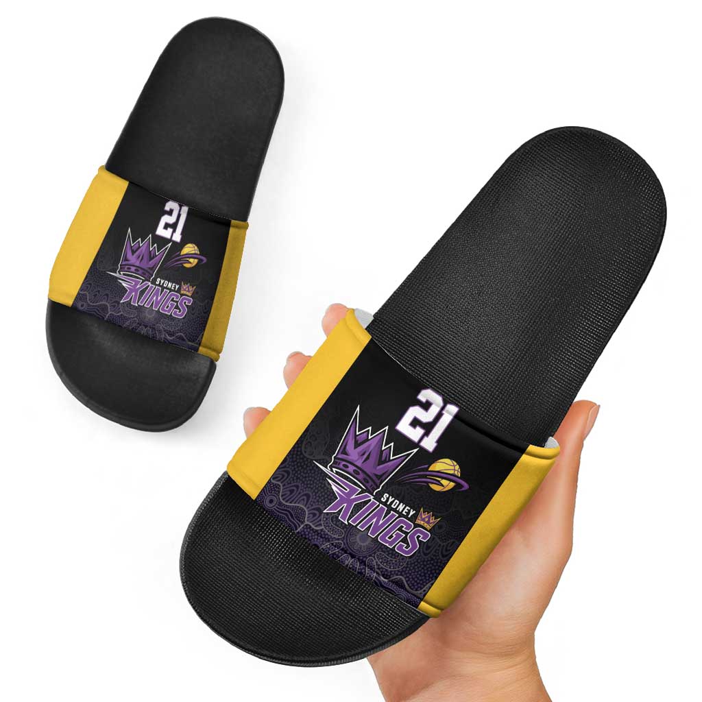 Basketball Custom Sydney Slide Sandals Simple Australian Dot Art - Aussie Hoodie