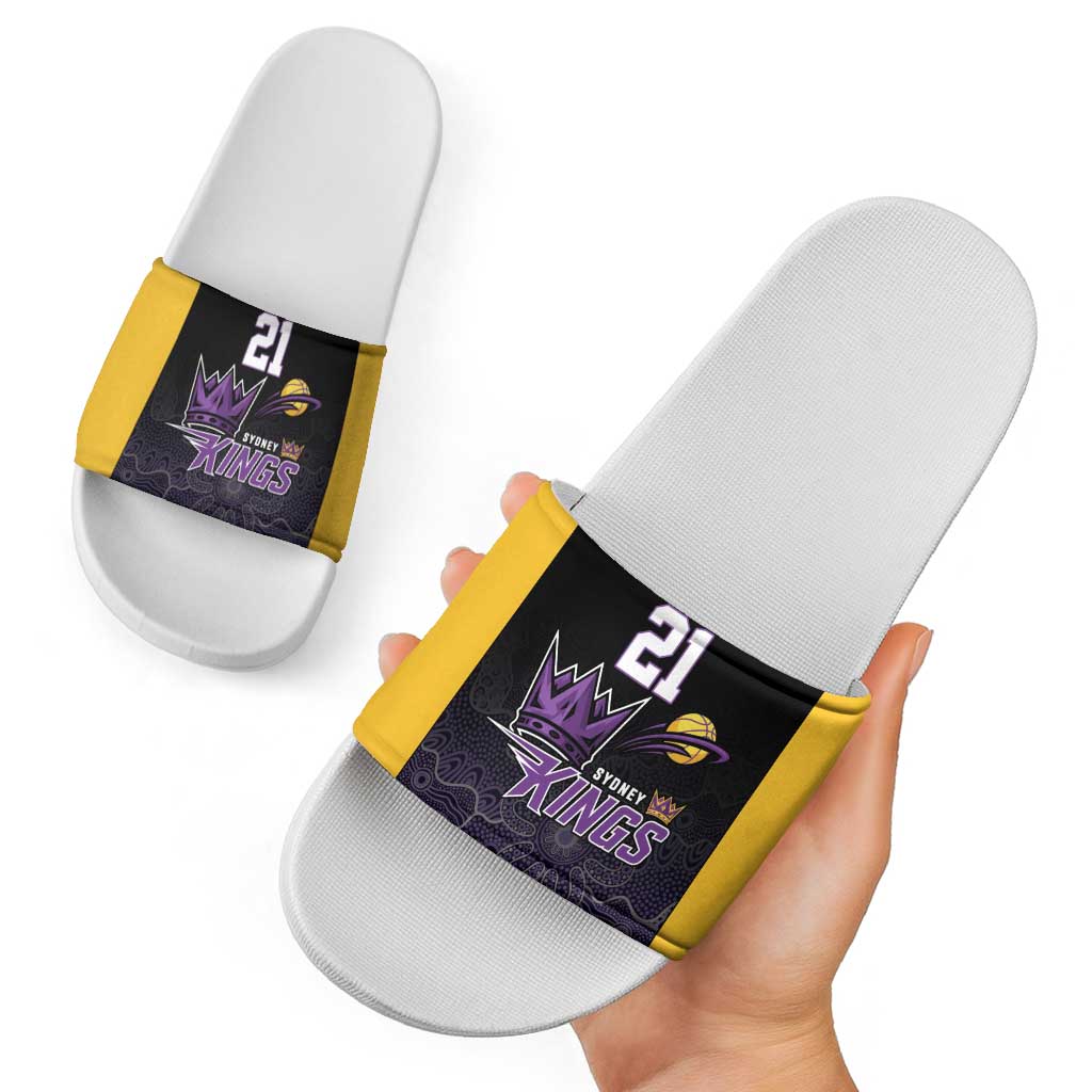 Basketball Custom Sydney Slide Sandals Simple Australian Dot Art - Aussie Hoodie