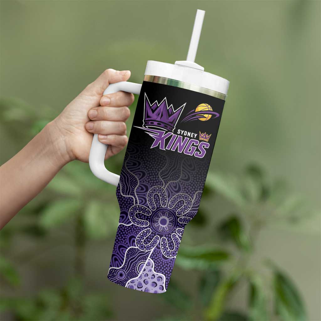Basketball Custom Sydney Tumbler With Handle Simple Australian Dot Art - Aussie Hoodie