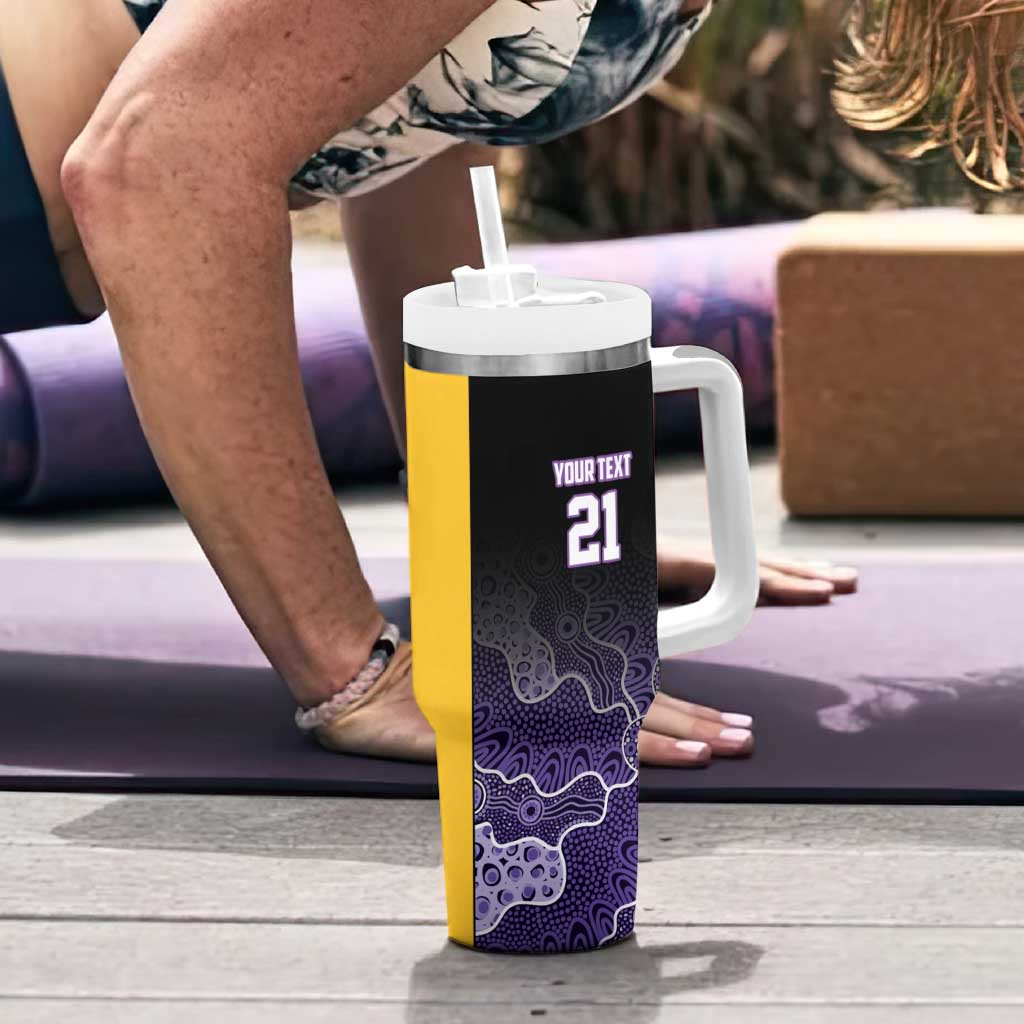 Basketball Custom Sydney Tumbler With Handle Simple Australian Dot Art - Aussie Hoodie