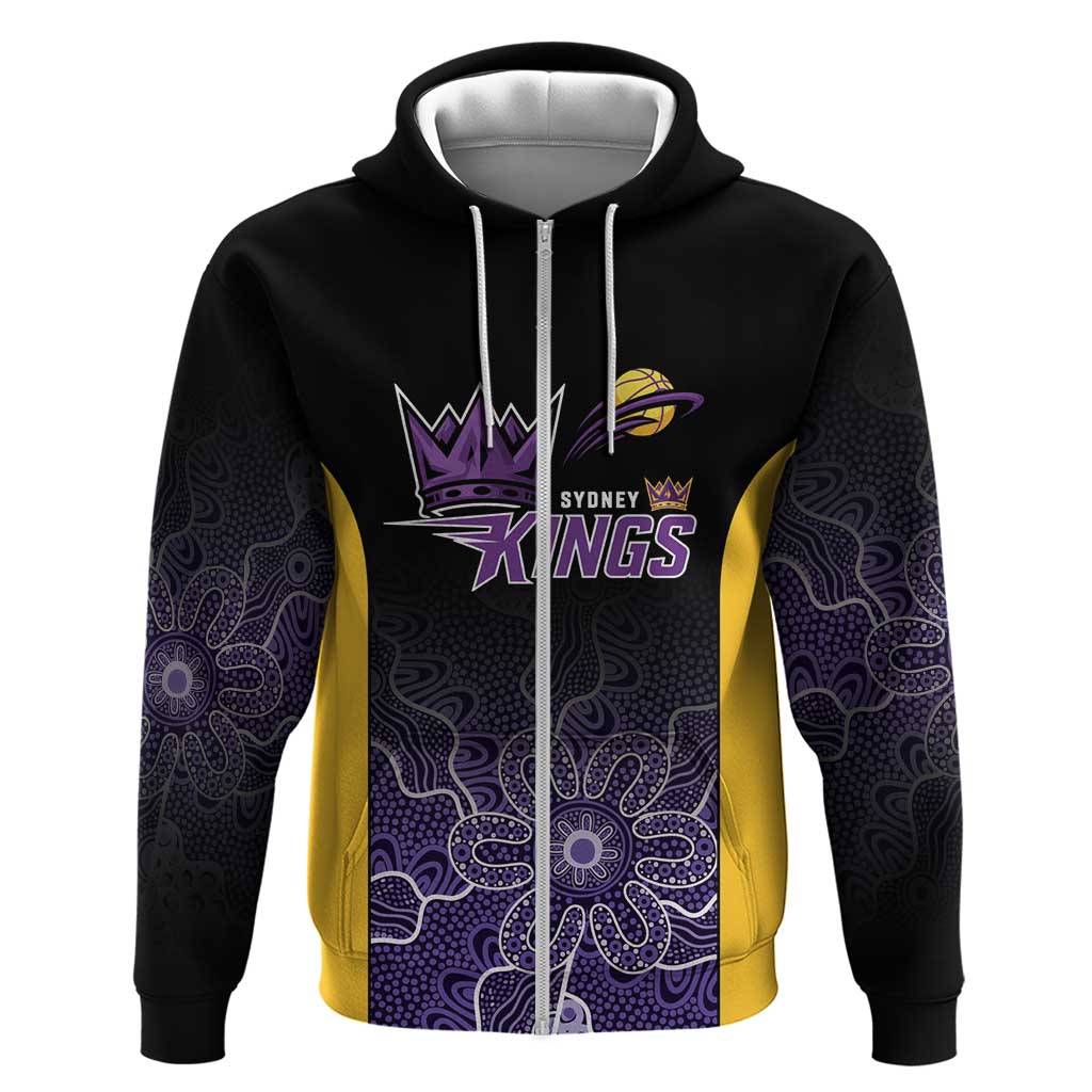 Basketball Custom Sydney Zip Hoodie Simple Australian Dot Art - Aussie Hoodie