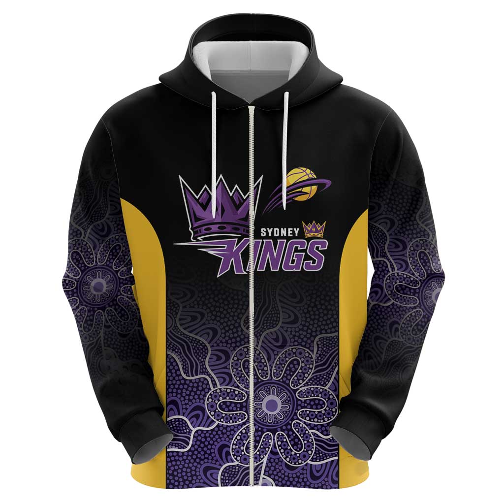 Basketball Custom Sydney Zip Hoodie Simple Australian Dot Art - Aussie Hoodie