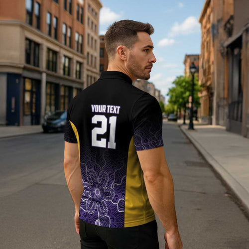 Basketball Custom Sydney Zipper Polo Shirt Simple Australian Dot Art - Aussie Hoodie