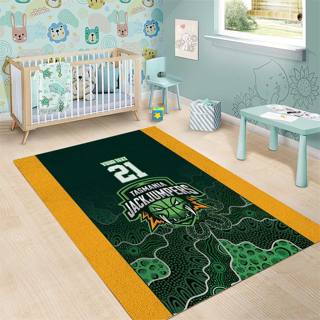 Basketball Custom Tasmania Area Rug Simple Australian Dot Art - Aussie Hoodie