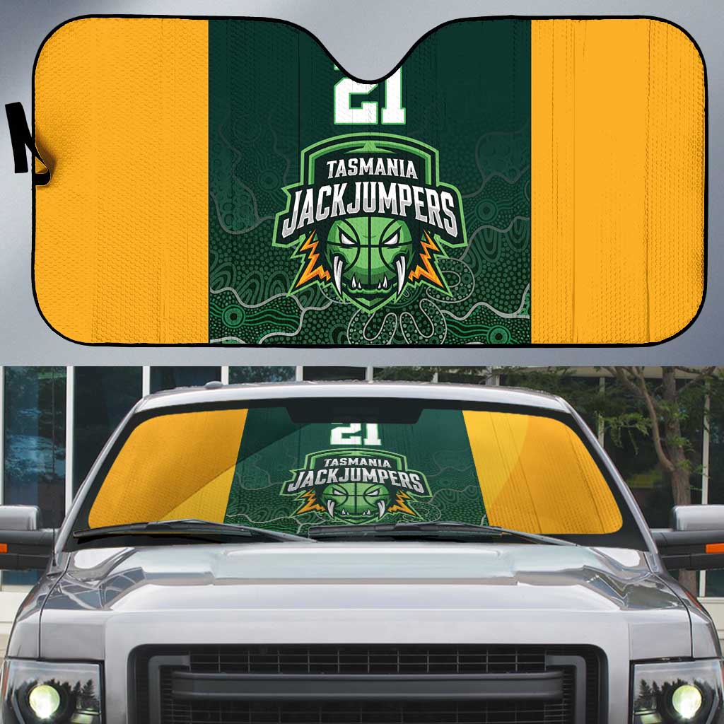 Basketball Custom Tasmania Auto Sun Shade Simple Australian Dot Art - Aussie Hoodie