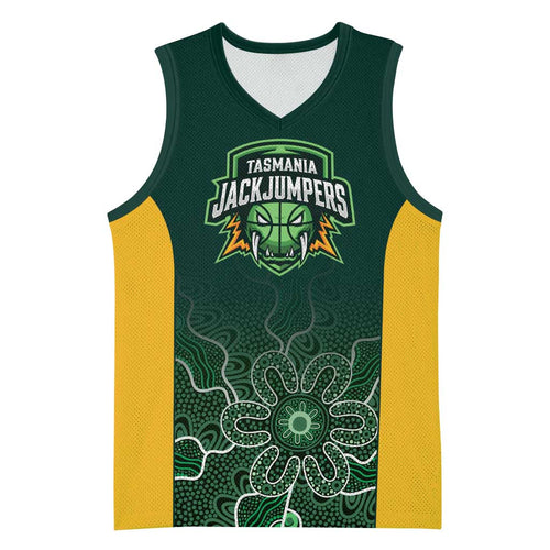 Basketball Custom Tasmania Basketball Jersey Simple Australian Dot Art - Aussie Hoodie
