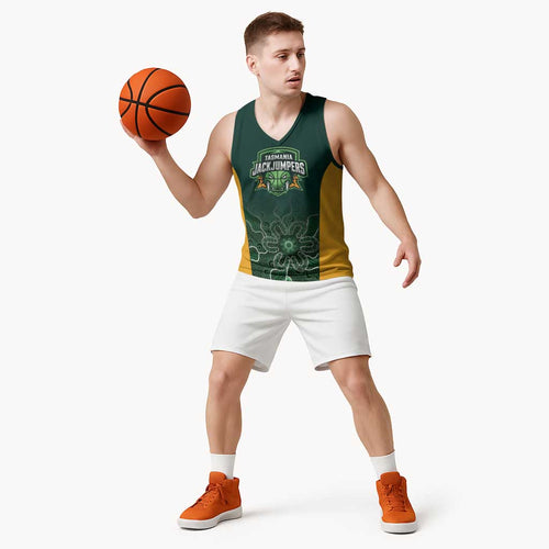 Basketball Custom Tasmania Basketball Jersey Simple Australian Dot Art - Aussie Hoodie