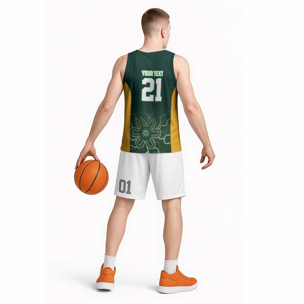 Basketball Custom Tasmania Basketball Jersey Simple Australian Dot Art - Aussie Hoodie