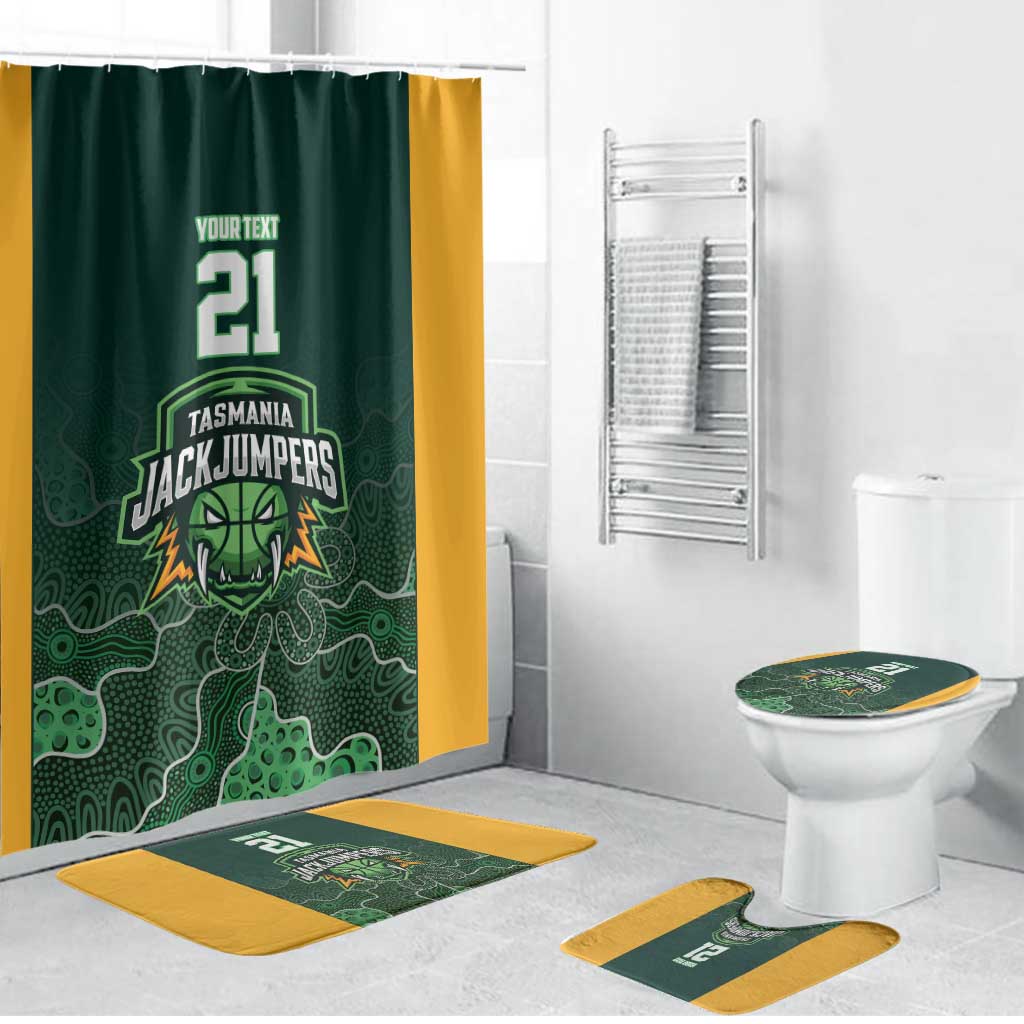 Basketball Custom Tasmania Bathroom Set Simple Australian Dot Art - Aussie Hoodie