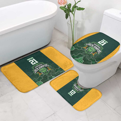 Basketball Custom Tasmania Bathroom Set Simple Australian Dot Art - Aussie Hoodie