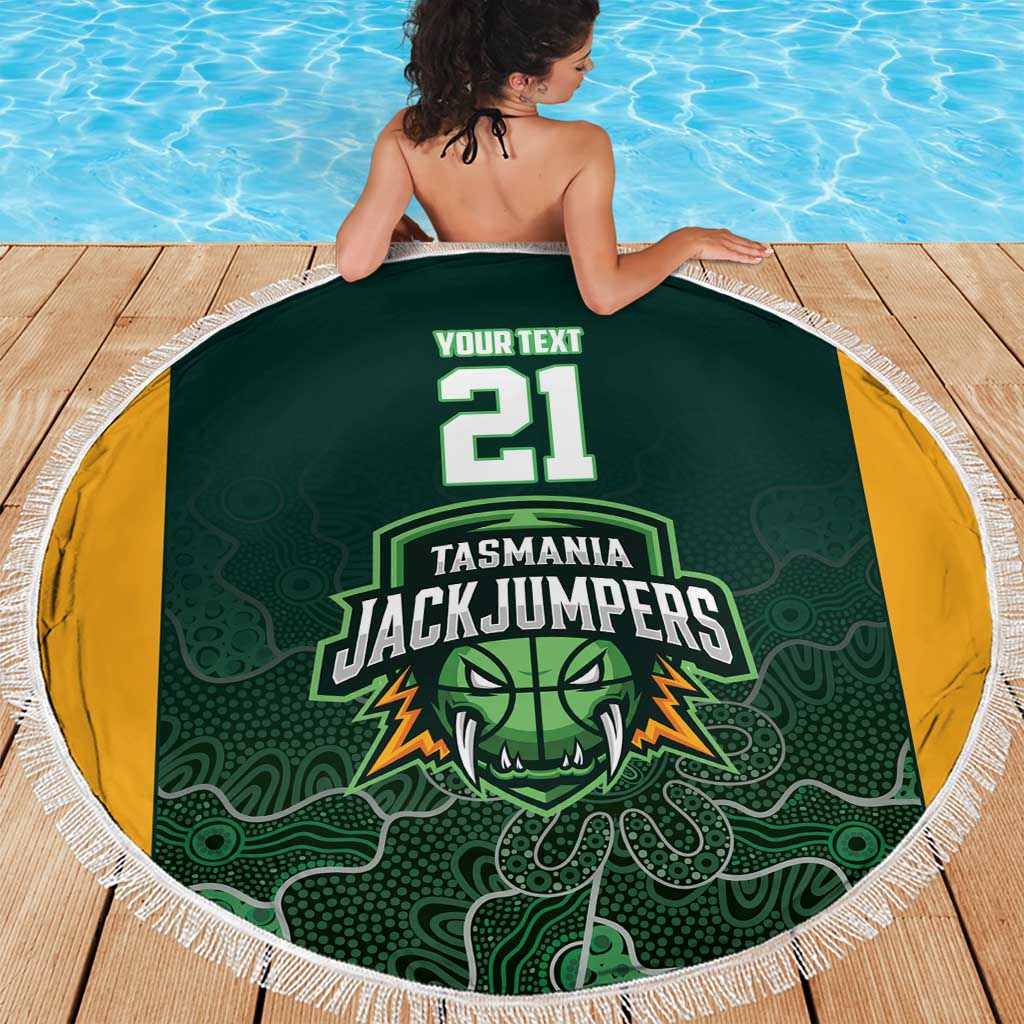 Basketball Custom Tasmania Beach Blanket Simple Australian Dot Art - Aussie Hoodie