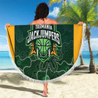 Basketball Custom Tasmania Beach Blanket Simple Australian Dot Art - Aussie Hoodie