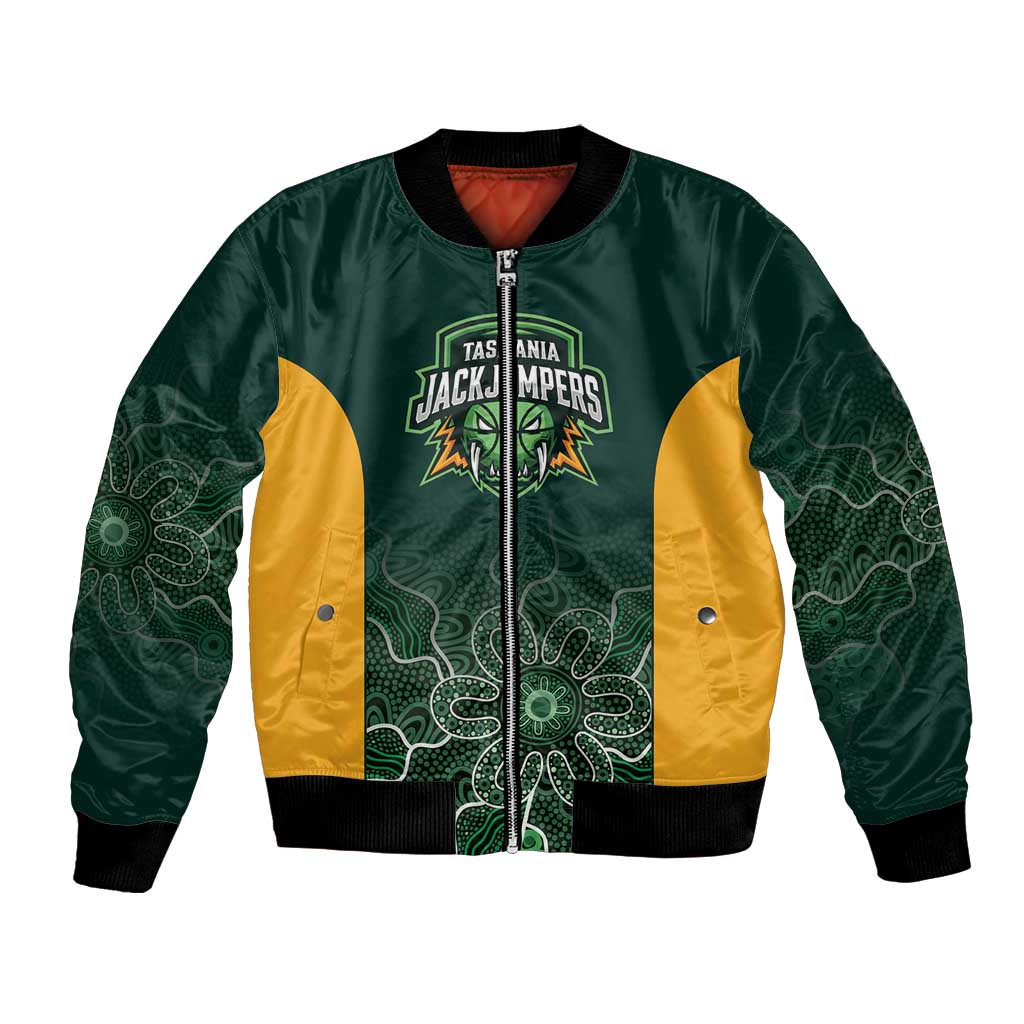 Basketball Custom Tasmania Bomber Jacket Simple Australian Dot Art - Aussie Hoodie