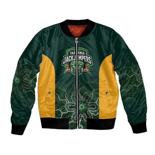 Basketball Custom Tasmania Bomber Jacket Simple Australian Dot Art - Aussie Hoodie