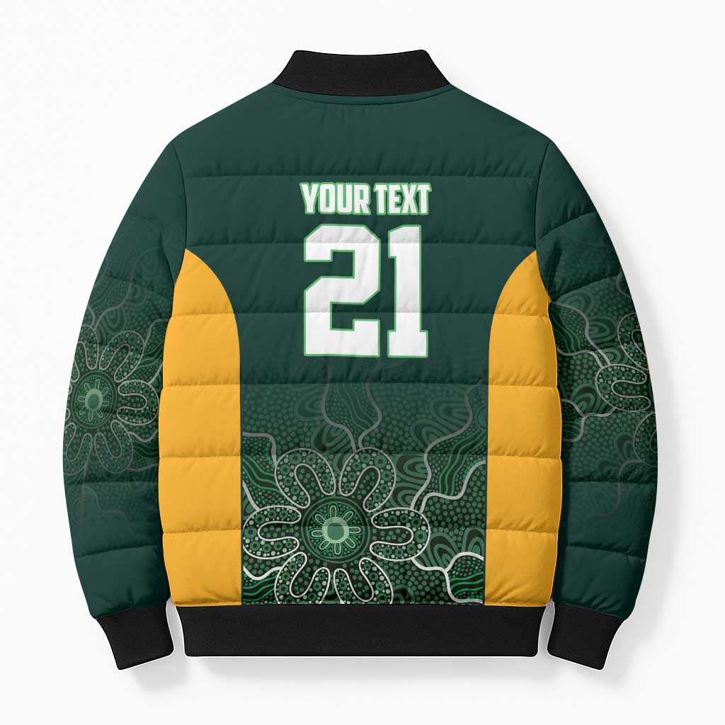 Basketball Custom Tasmania Bomber Puffer Jacket Simple Australian Dot Art - Aussie Hoodie