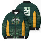 Basketball Custom Tasmania Bomber Puffer Jacket Simple Australian Dot Art - Aussie Hoodie
