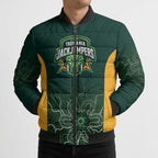 Basketball Custom Tasmania Bomber Puffer Jacket Simple Australian Dot Art - Aussie Hoodie