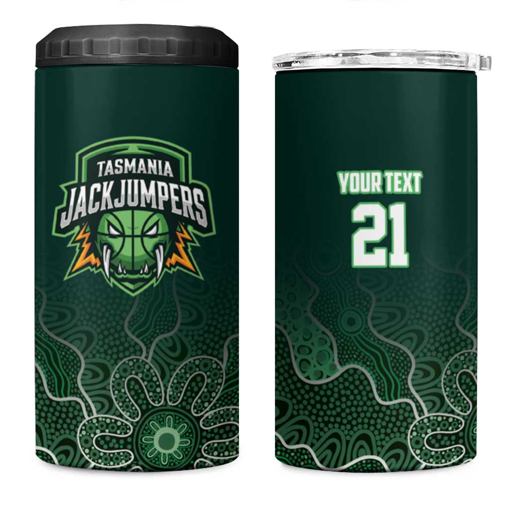 Basketball Custom Tasmania 4 in 1 Can Cooler Tumbler Simple Australian Dot Art - Aussie Hoodie