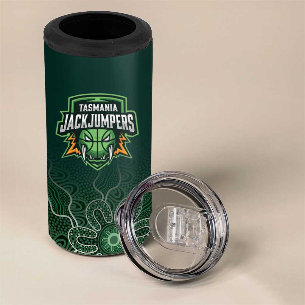 Basketball Custom Tasmania 4 in 1 Can Cooler Tumbler Simple Australian Dot Art - Aussie Hoodie