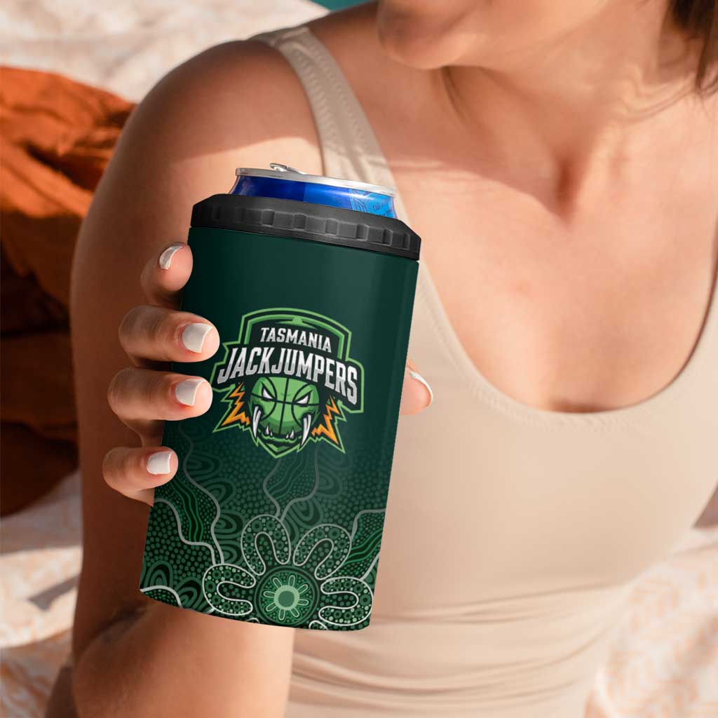 Basketball Custom Tasmania 4 in 1 Can Cooler Tumbler Simple Australian Dot Art - Aussie Hoodie