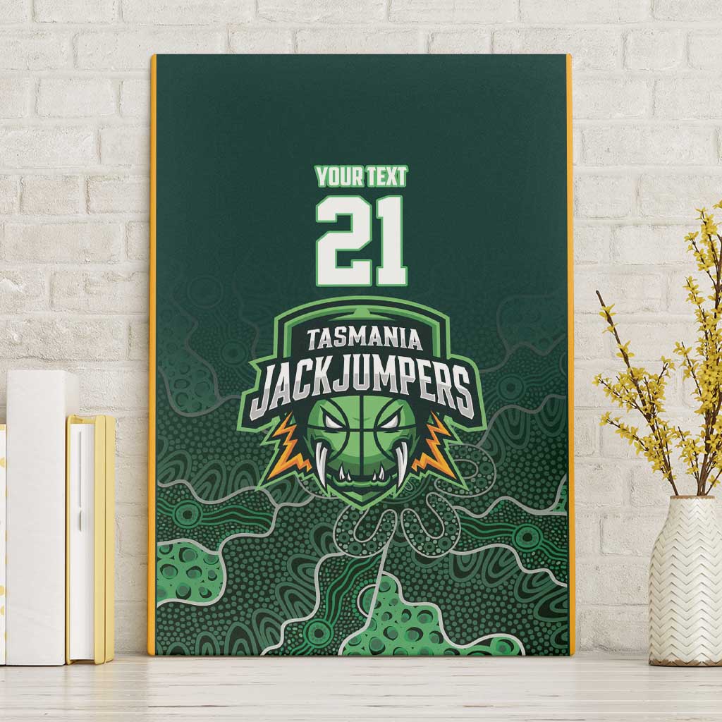 Basketball Custom Tasmania Canvas Wall Art Simple Australian Dot Art - Aussie Hoodie