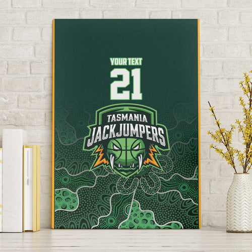 Basketball Custom Tasmania Canvas Wall Art Simple Australian Dot Art - Aussie Hoodie
