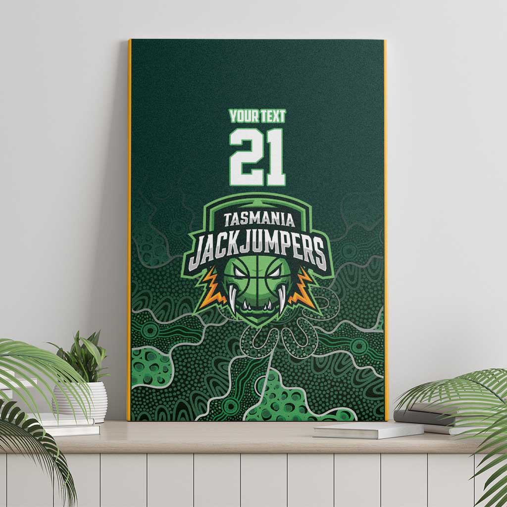 Basketball Custom Tasmania Canvas Wall Art Simple Australian Dot Art - Aussie Hoodie