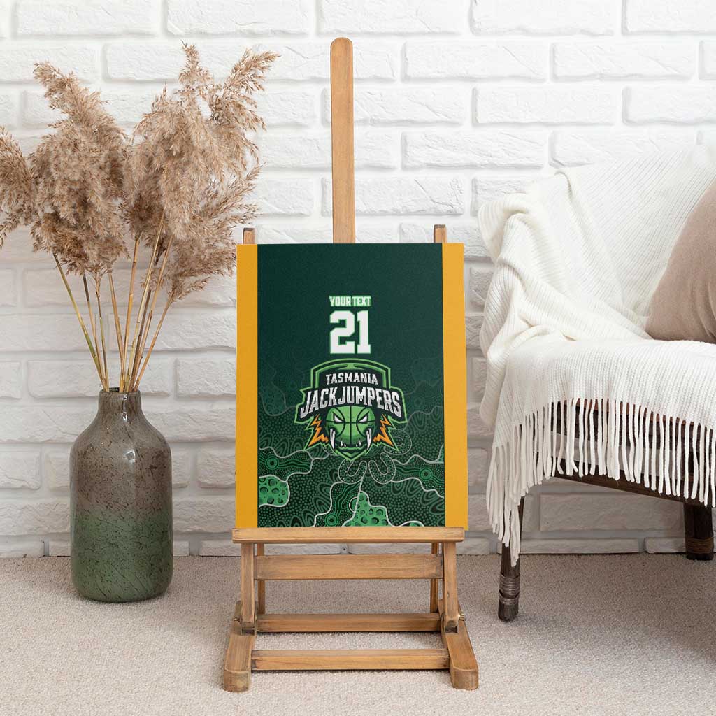 Basketball Custom Tasmania Canvas Wall Art Simple Australian Dot Art - Aussie Hoodie