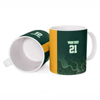 Basketball Custom Tasmania Ceramic Mug Simple Australian Dot Art - Aussie Hoodie