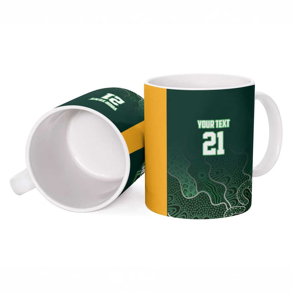 Basketball Custom Tasmania Ceramic Mug Simple Australian Dot Art - Aussie Hoodie
