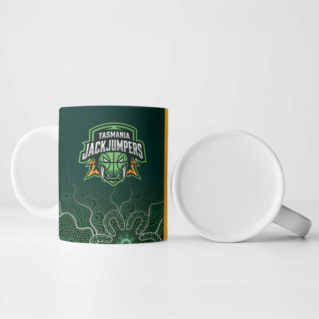 Basketball Custom Tasmania Ceramic Mug Simple Australian Dot Art - Aussie Hoodie
