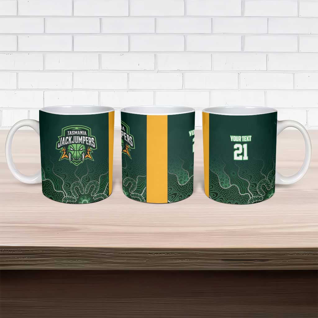 Basketball Custom Tasmania Ceramic Mug Simple Australian Dot Art - Aussie Hoodie