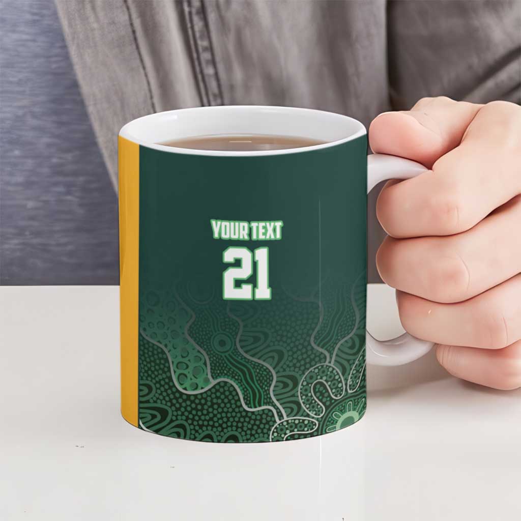 Basketball Custom Tasmania Ceramic Mug Simple Australian Dot Art - Aussie Hoodie