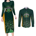 Basketball Custom Tasmania Couples Matching Long Sleeve Bodycon Dress and Long Sleeve Button Shirt Simple Australian Dot Art - Aussie Hoodie