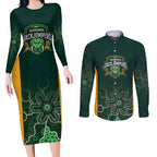 Basketball Custom Tasmania Couples Matching Long Sleeve Bodycon Dress and Long Sleeve Button Shirt Simple Australian Dot Art - Aussie Hoodie