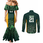 Basketball Custom Tasmania Couples Matching Mermaid Dress and Long Sleeve Button Shirt Simple Australian Dot Art - Aussie Hoodie
