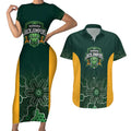 Basketball Custom Tasmania Couples Matching Short Sleeve Bodycon Dress and Hawaiian Shirt Simple Australian Dot Art - Aussie Hoodie